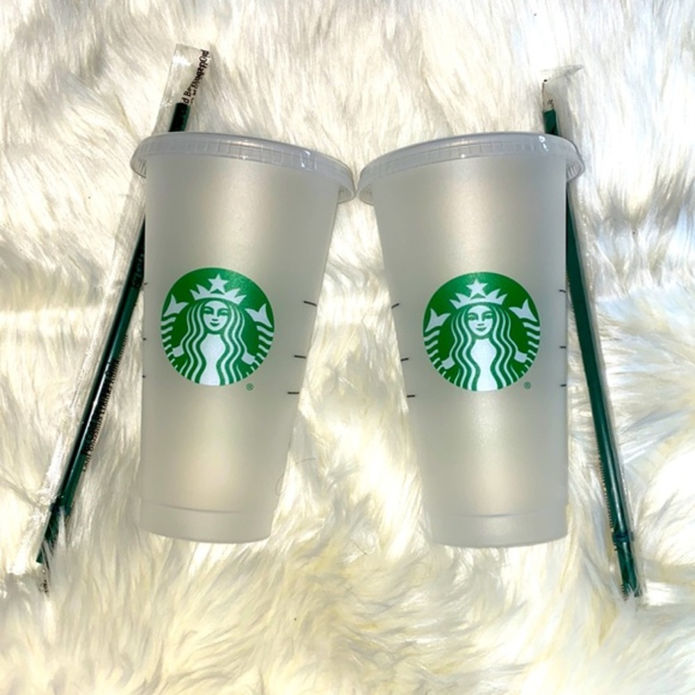2- Starbucks Venti Reusable Cups